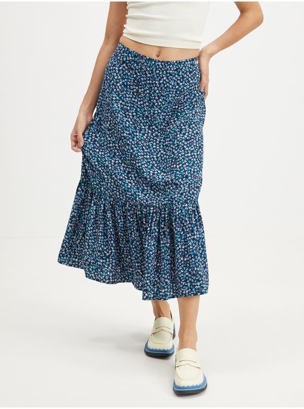 Tommy Hilfiger Dark blue Ladies Floral Midi Skirt Tommy Jeans - Ladies