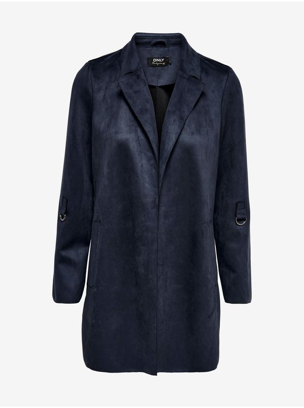 Only Dark blue lady's coat in suede finish ONLY Joline - Ladies