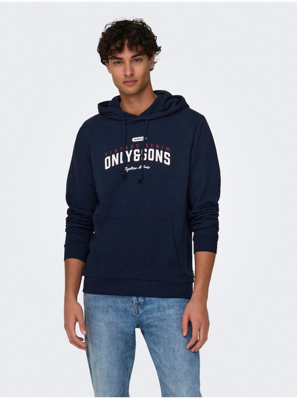 Only Dark blue men's hoodie ONLY & SONS Lenny