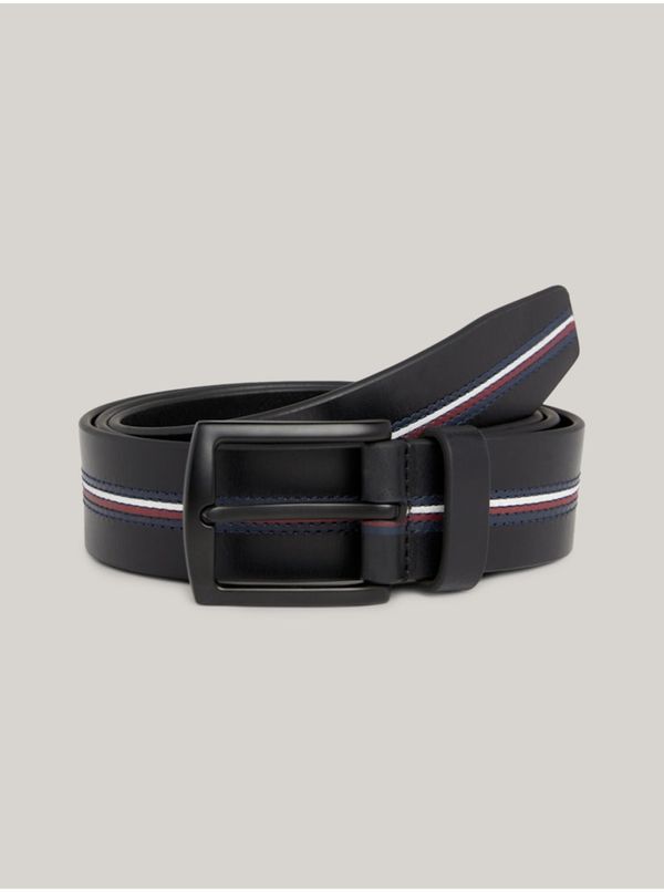 Tommy Hilfiger Dark blue men's leather belt Tommy Hilfiger - Men