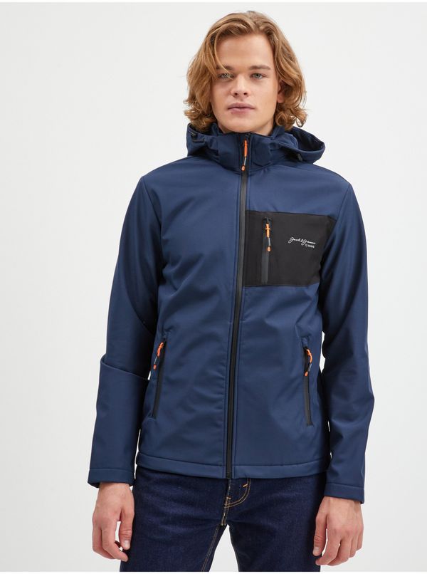 Jack & Jones Dark Blue Men's Light Hooded Jack & Jones Tyson Jack - moški