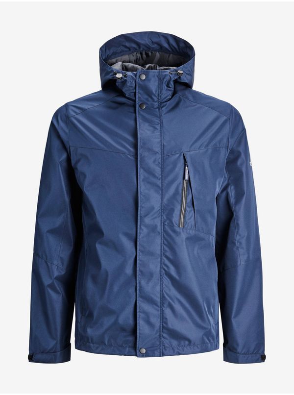 Jack & Jones Dark blue men's lightweight jacket with hood Jack & Jones Logan - Men's