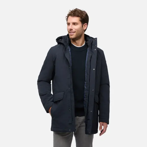 GEOX Dark Blue Men's Quilted Jacket Geox Andalo - Mens