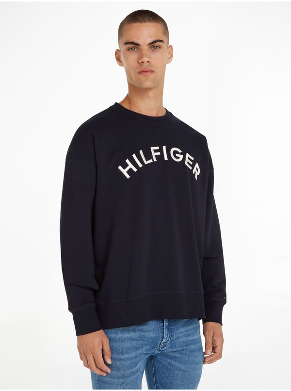 Tommy Hilfiger Dark blue Mens Sweatshirt Tommy Hilfiger Arched Crew - Men