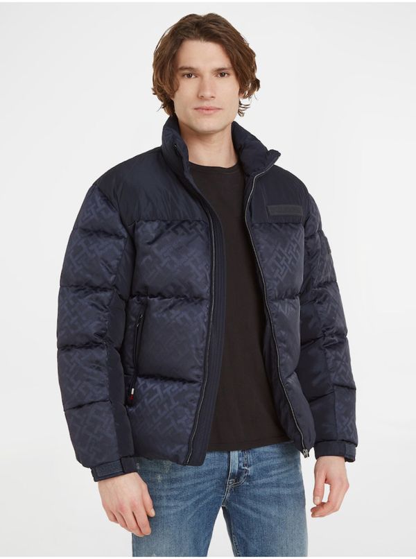 Tommy Hilfiger Dark Blue Men's Winter Quilted Jacket Tommy Hilfiger New York Mo - Men's