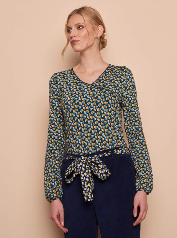 Tranquillo Dark blue patterned blouse Tranquillo - Women