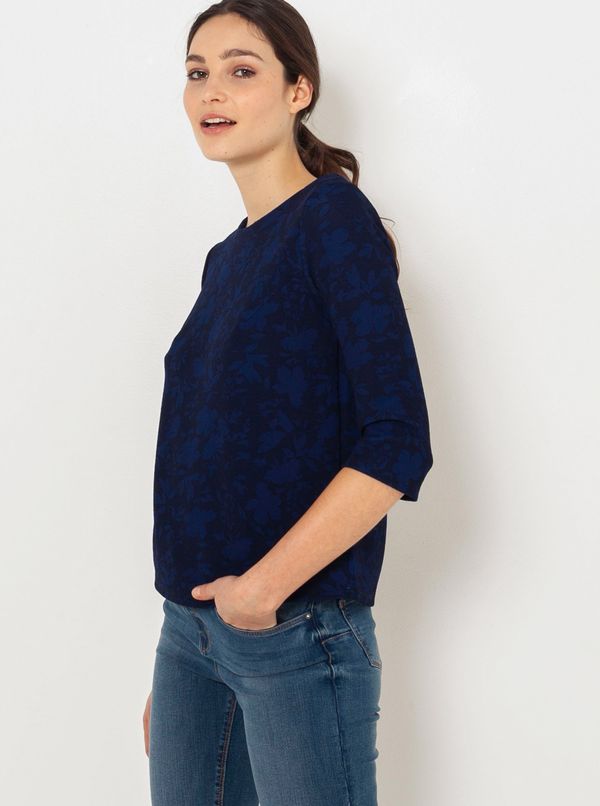 CAMAIEU Dark blue patterned T-shirt CAMAIEU - Women