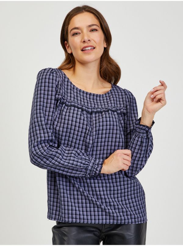 Orsay Dark blue plaid blouse ORSAY - Ladies