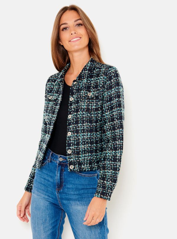 CAMAIEU Dark Blue Plaid Jacket CAMAIEU - Women