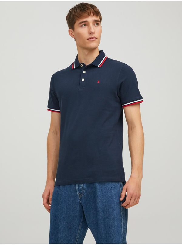 Jack & Jones Dark blue polo shirt Jack & Jones Paulos - Men