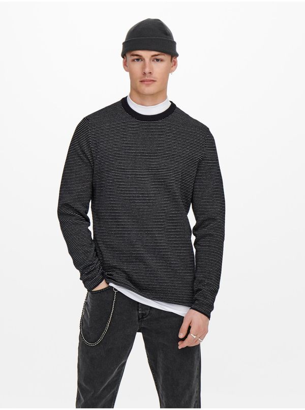 Only Dark blue ribbed sweater ONLY & SONS Niguel - Men