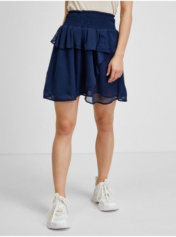 Pepe Jeans Dark blue skirt with frills Pepe Jeans Lana 2 - Ladies