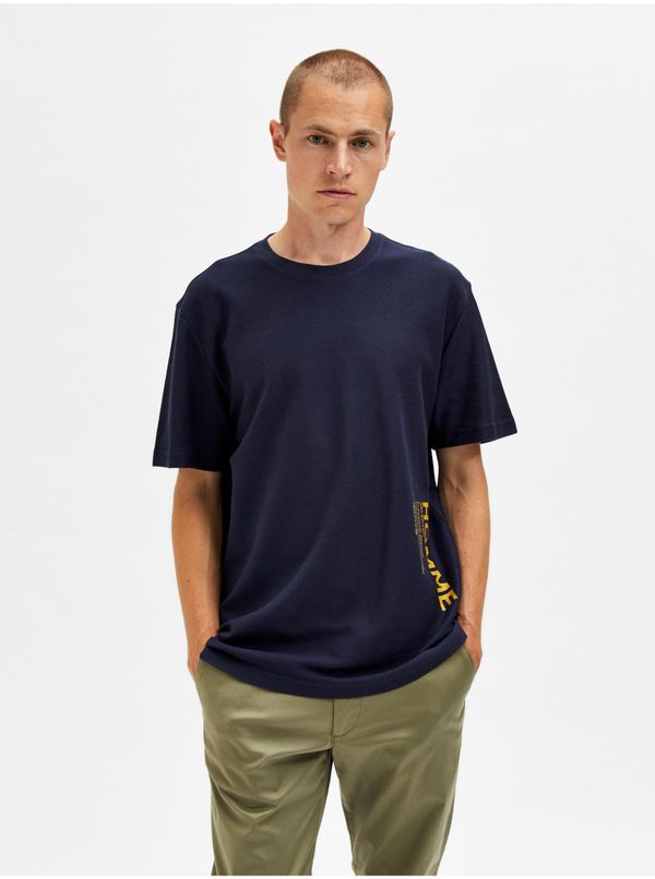 Selected Homme Dark blue T-Shirt Selected Homme Relax - Men