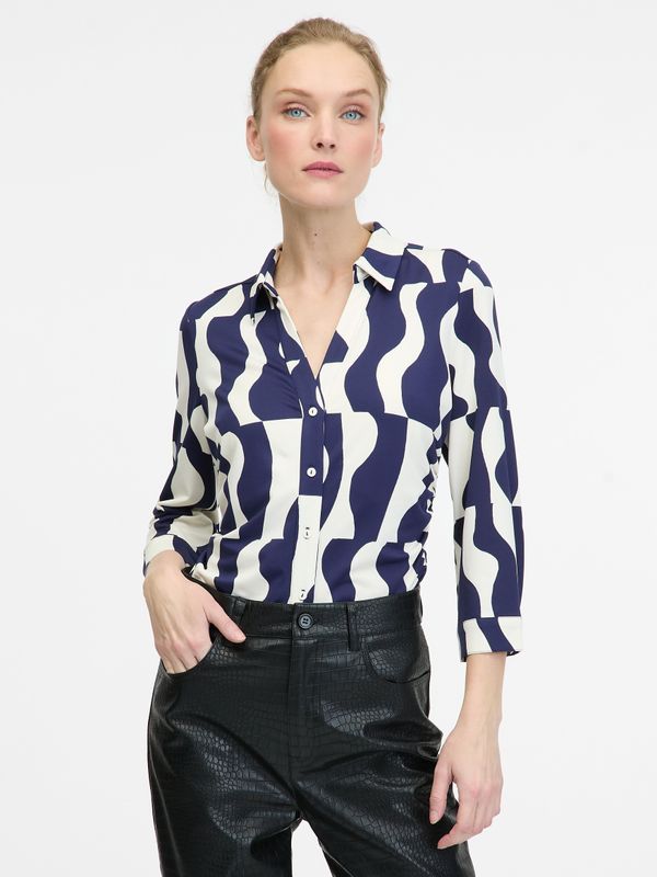 Orsay Dark blue women's blouse with collar ORSAY - Women's