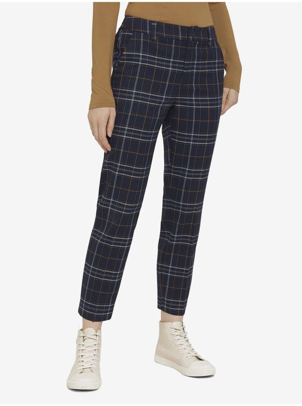 Tom Tailor Dark blue women's checkered cropped trousers Tom Tailor Denim - Women's