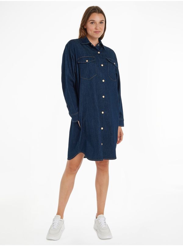 Tommy Hilfiger Dark blue women's denim dress Tommy Hilfiger - Women