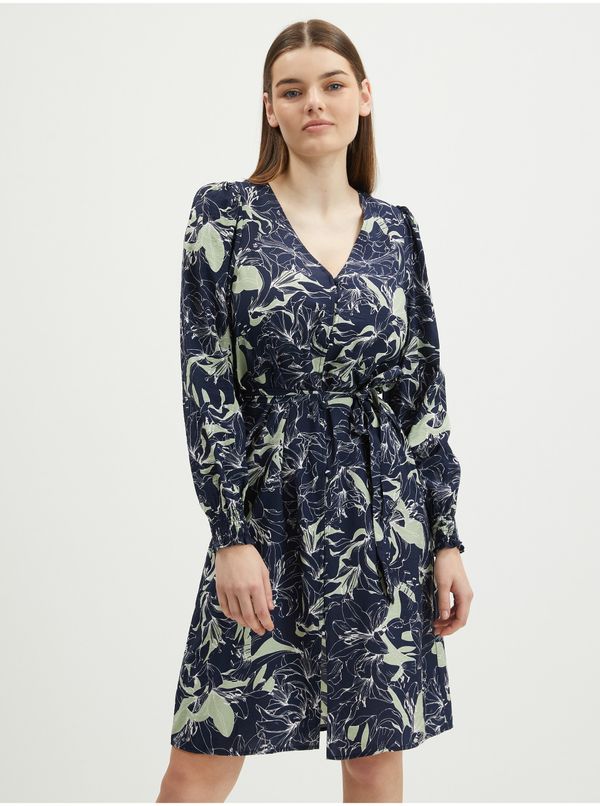 Vero Moda Dark blue women's patterned shirt dress VERO MODA Abbi - Women