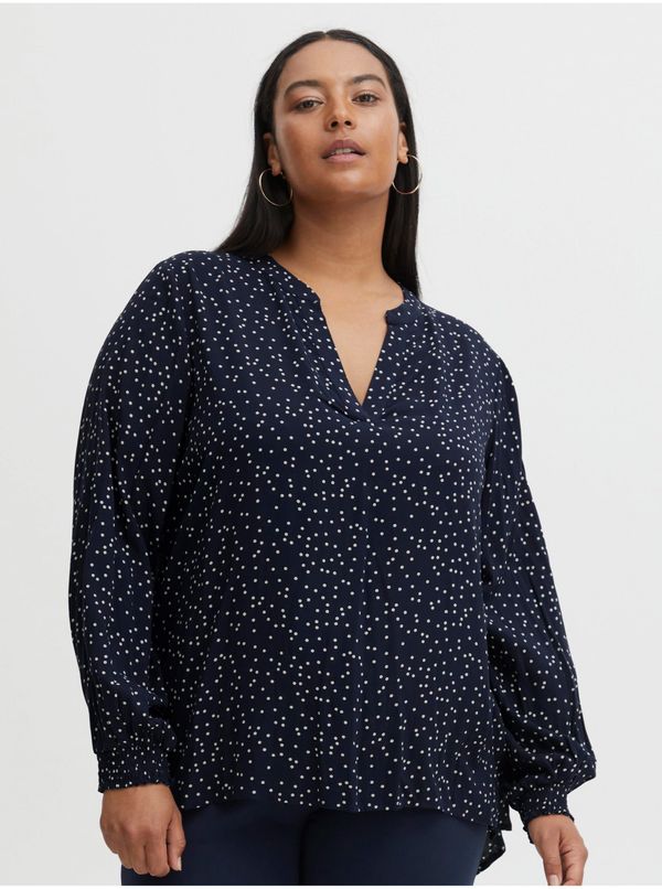 Fransa Dark blue women's polka dot blouse Fransa - Women