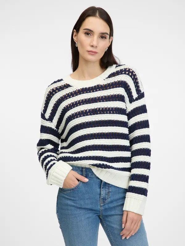 Orsay Dark blue women's striped sweater ORSAY - Women's