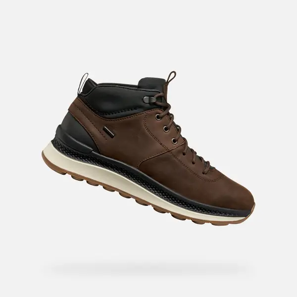 GEOX Dark brown men's ankle shoes Geox Spherica Actif X2 - Men's