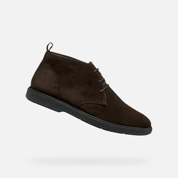 GEOX Dark brown men's ankle shoes Geox Spherica EC17 - Men's