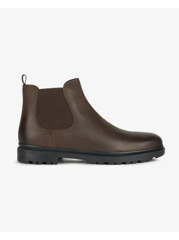 GEOX Dark Brown Men's Leather Chelsea Shoes Geox Andalo - Mens