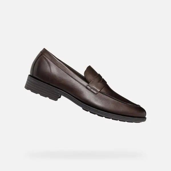 GEOX Dark brown men's loafers Geox Walk Pleasure F - Men's