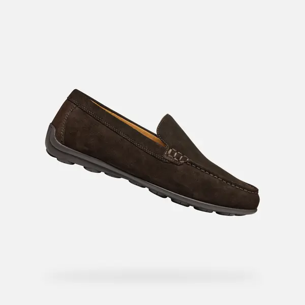 GEOX Dark brown men's moccasins Geox Spherica EC16 - Men's