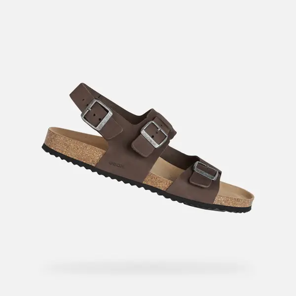 GEOX Dark brown men's sandals Geox Ghita - Men's