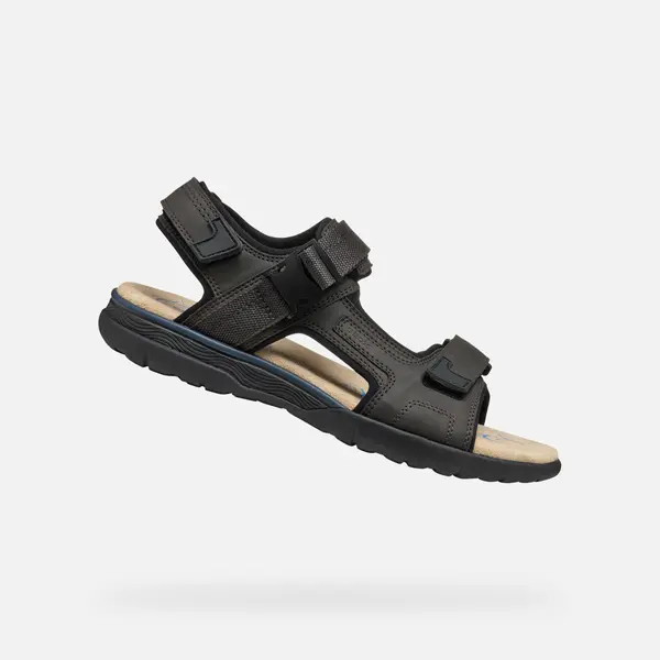 GEOX Dark brown men's sandals Geox Spherica EC5 - Men's