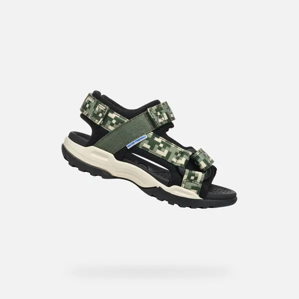 GEOX Dark green boys' sandals Geox Borealis - Boys
