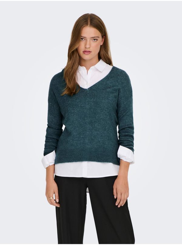 JDY Dark green brindle sweater JDY Elanora - Women