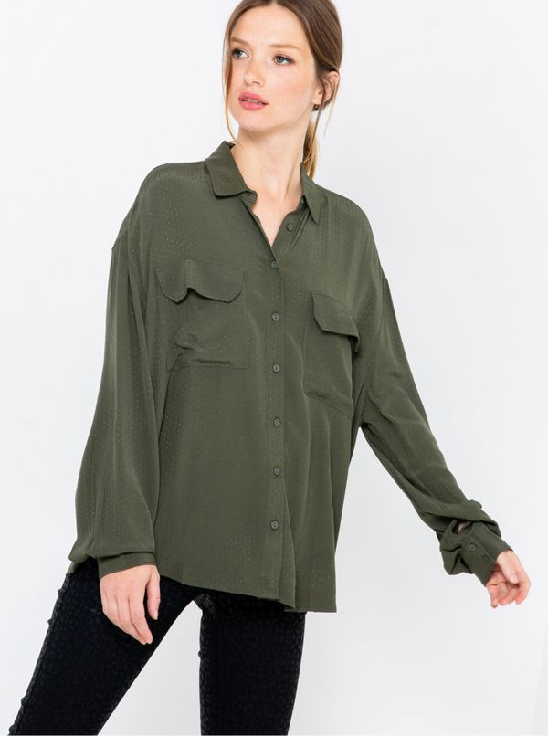 CAMAIEU Dark green loose shirt CAMAIEU - Women