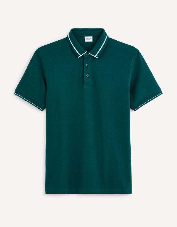 Celio Dark Green Men's Basic Polo T-Shirt Celio Geden
