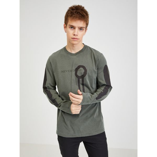 Diesel Dark Green Men's Long Sleeve T-Shirt Diesel - Men