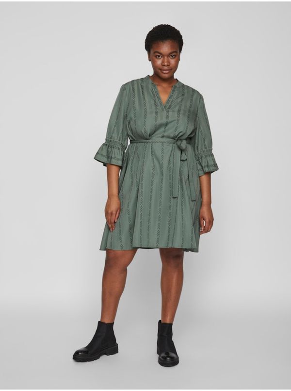 Vila Dark green women's patterned dress VILA Etna - Women's