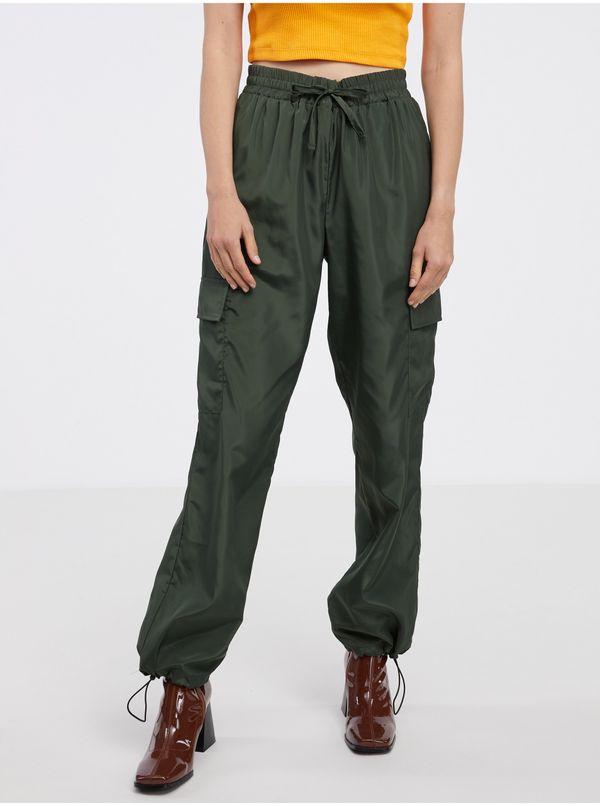 Noisy May Dark Green Women's Trousers Noisy May Sky - Women