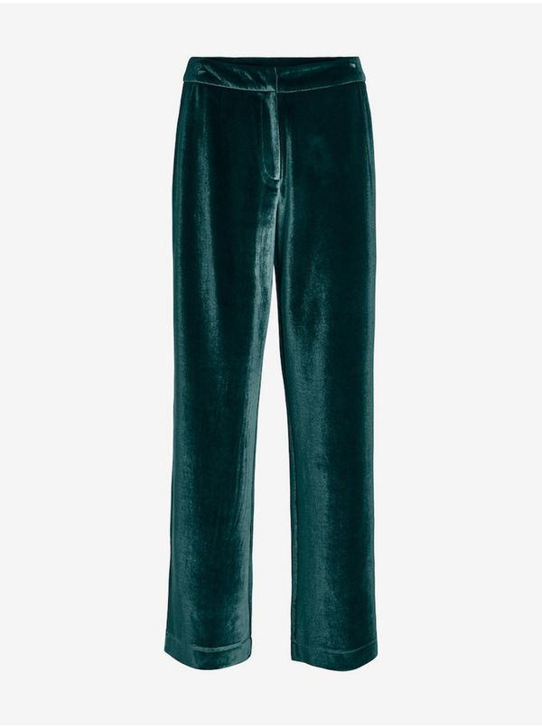 Vila Dark green women's velvet trousers VILA Vicam - Women