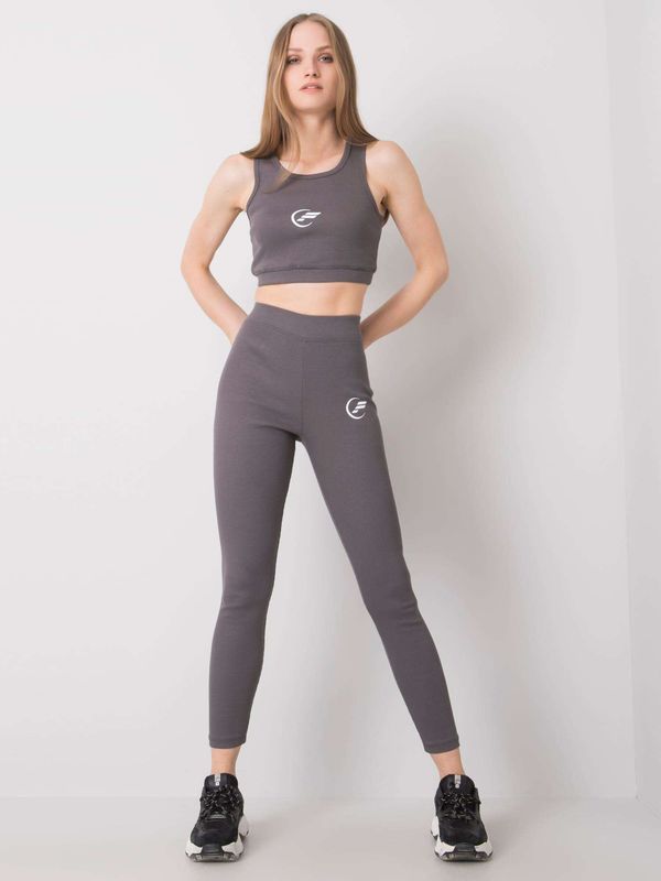 Fashionhunters Dark grey sports set Hailie FOR FITNESS