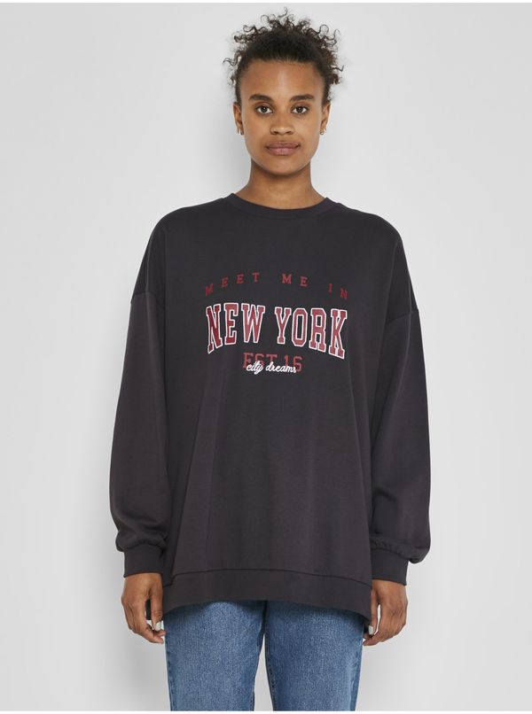 Noisy May Dark Grey Sweatshirt Noisy May College - Women
