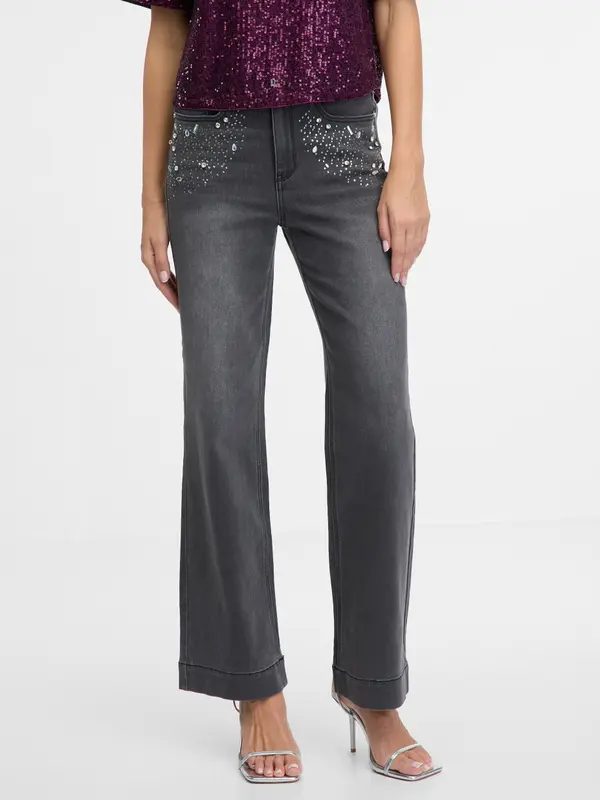 Orsay Dark grey women's wide leg jeans ORSAY - Women's