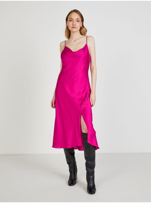 Trendyol Dark pink dress with slit Trendyol - Women