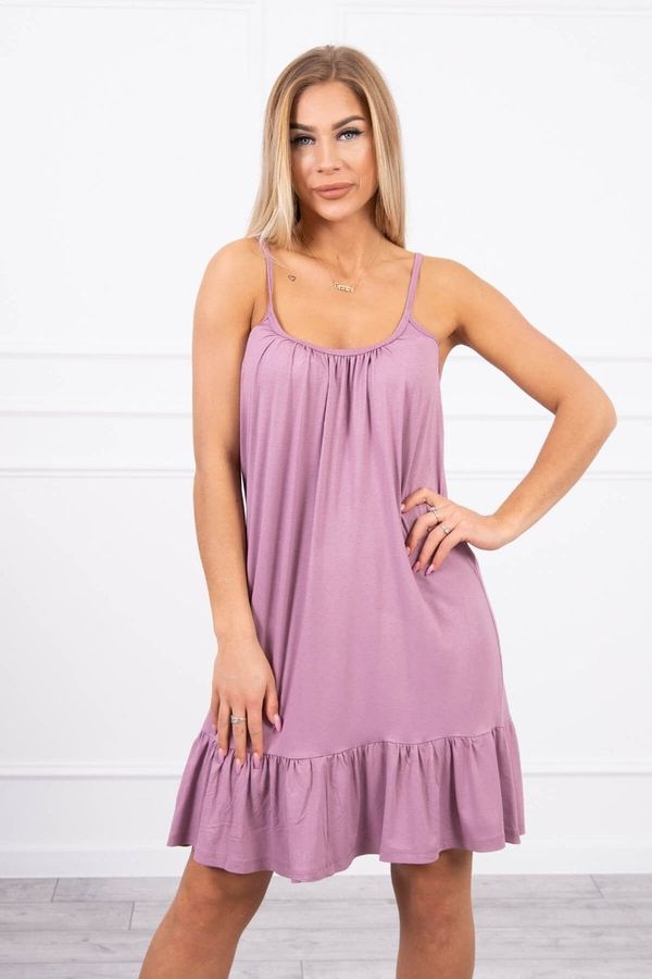 Kesi Dark pink dress with thin shoulder straps