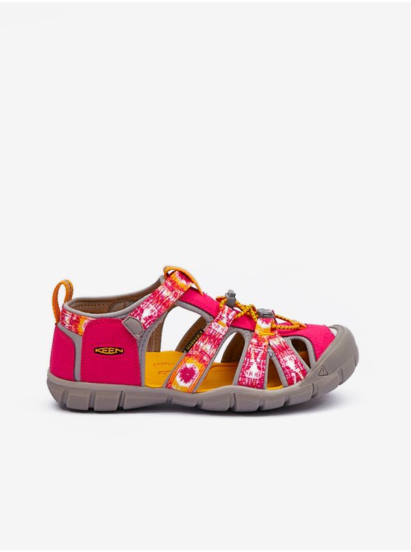 Keen Dark Pink Girly Outdoor Sandals Keen Seacamp - Girls