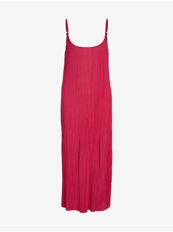 Vila Dark pink women's maxi-dresses VILA Plisa - Ladies