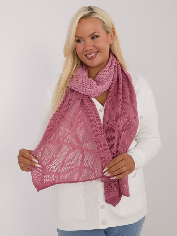 Fashionhunters Dark pink women's scarf with wool