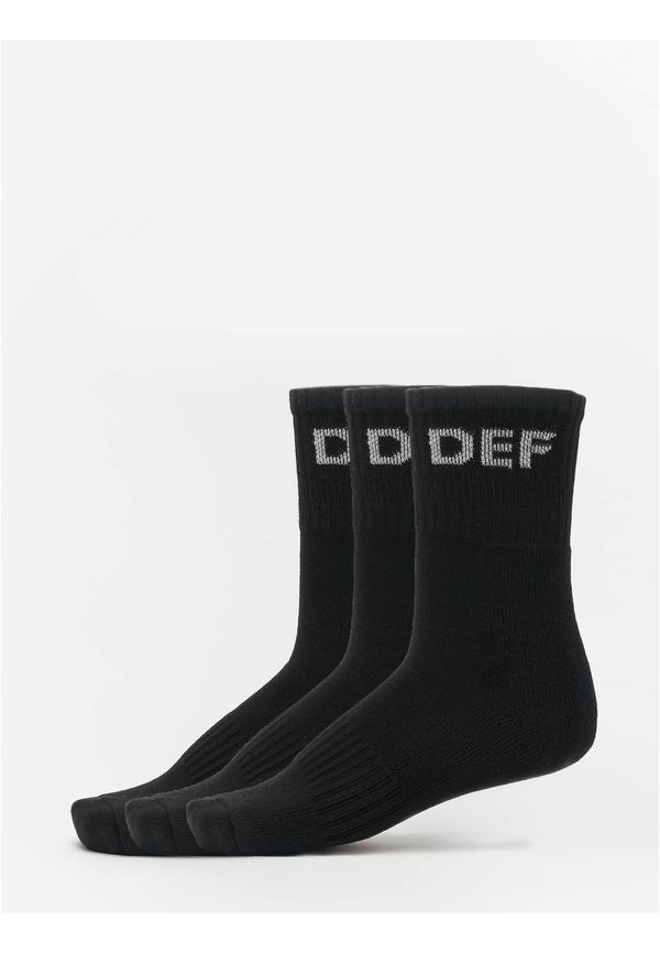 DEF DEF 3-Pack Socks Black black