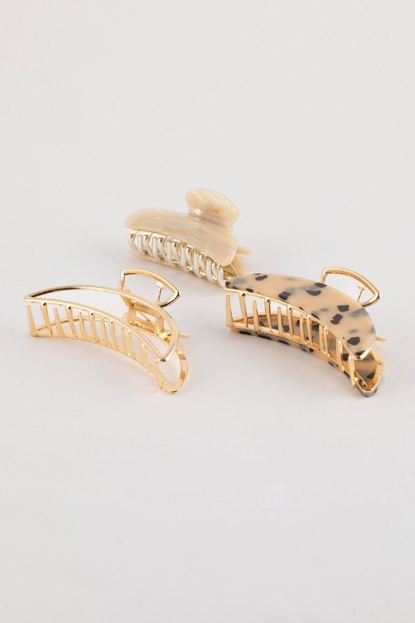 DEFACTO DEFACTO 3-Piece Leopard Patterned Latch Buckle