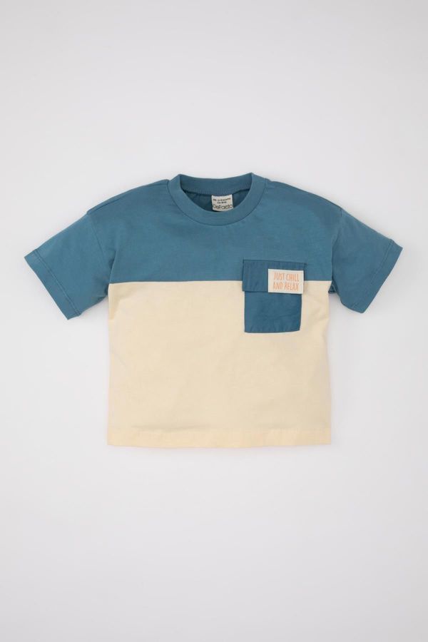 DEFACTO DEFACTO Baby Boy Crew Neck Color Block Short Sleeve T-Shirt