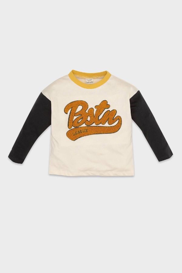 DEFACTO DEFACTO Baby Boy Crew Neck Printed Long Sleeve T-Shirt